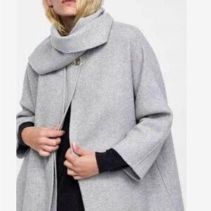 Zara Gray Women's scarf Coat